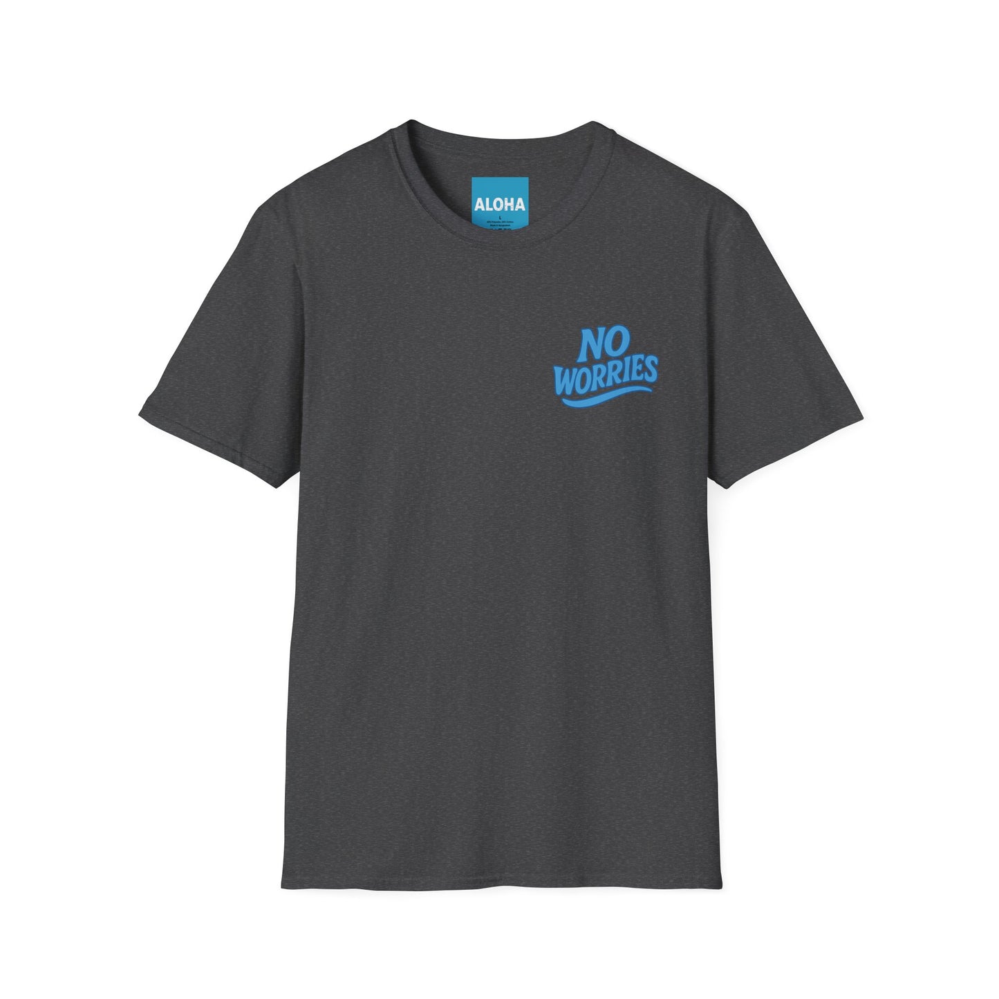 NO WORRIES Retro T-Shirt Unisex Softstyle Hawaii Vibes by Mahalon Honolulu
