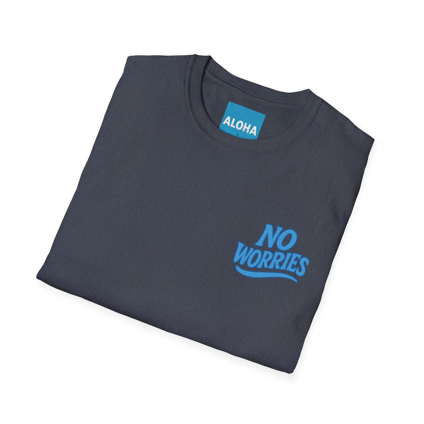 NO WORRIES Retro T-Shirt Unisex Softstyle Hawaii Vibes by Mahalon Honolulu