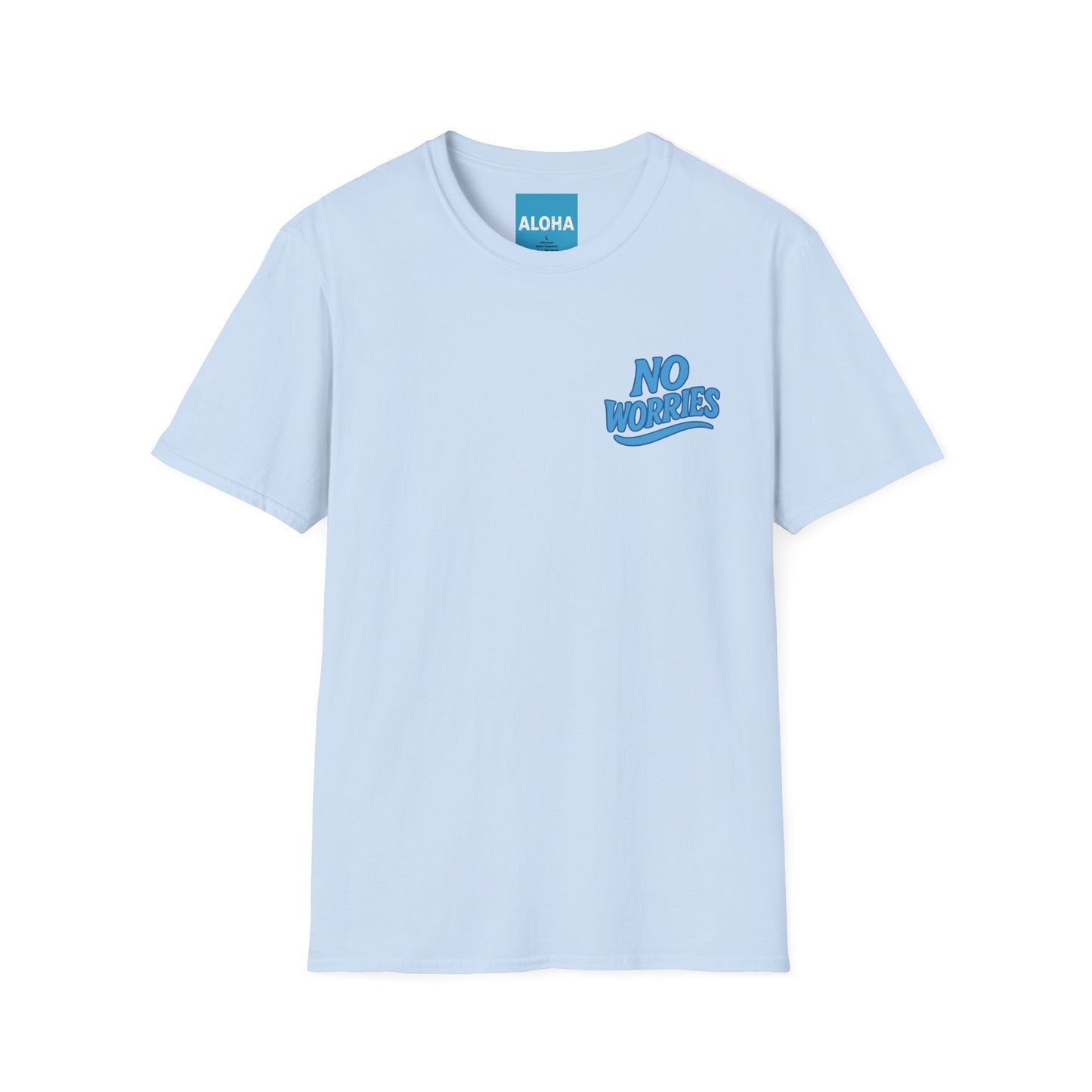 NO WORRIES Retro T-Shirt Unisex Softstyle Hawaii Vibes by Mahalon Honolulu