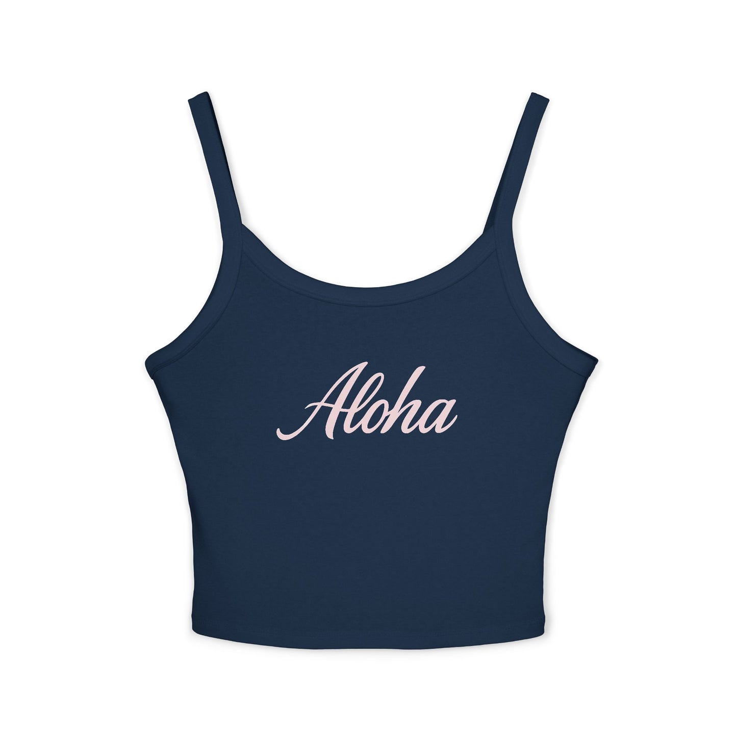 Mahalon Honolulu Aloha Women's Spaghetti Strap Tank Top Plumeria blossom