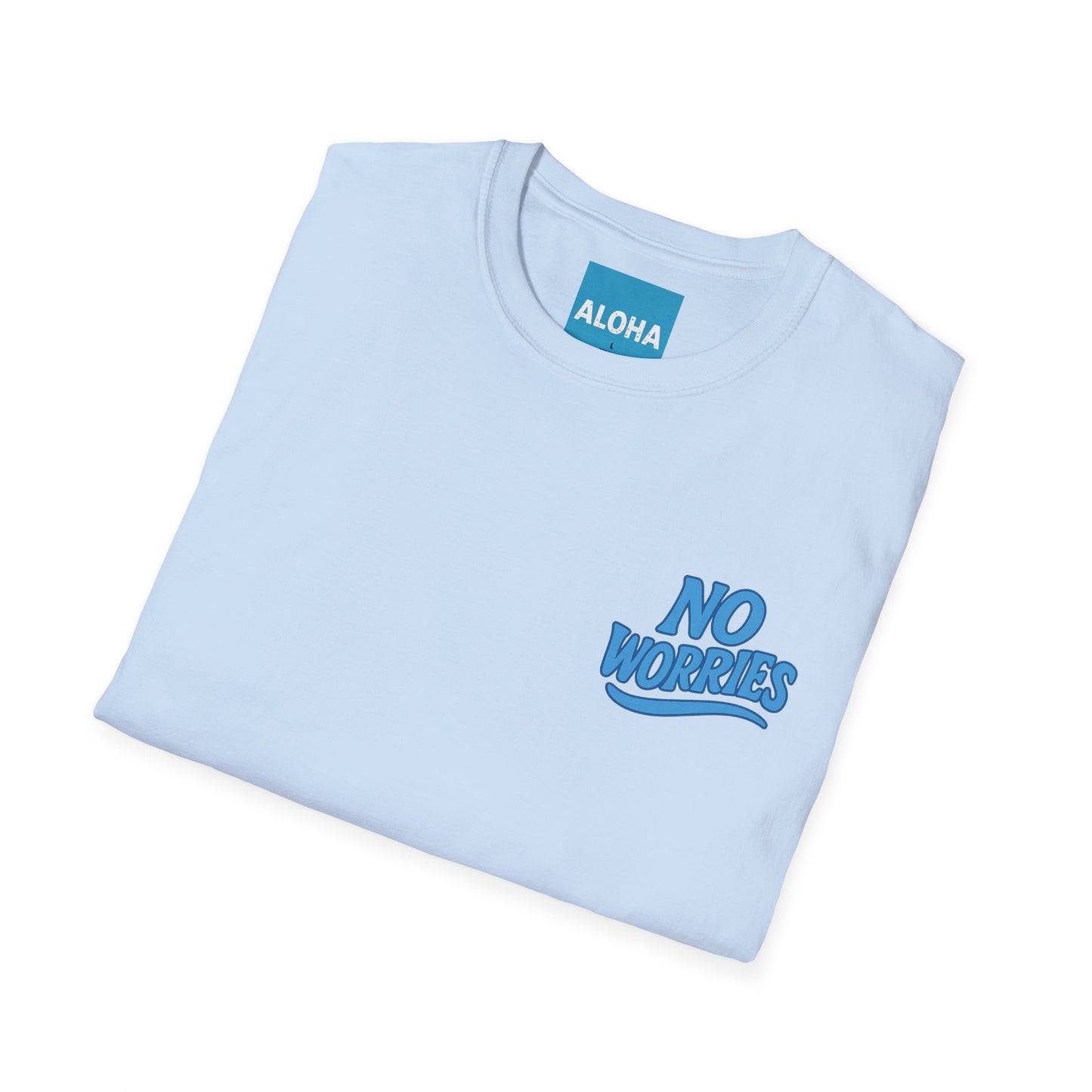 NO WORRIES Retro T-Shirt Unisex Softstyle Hawaii Vibes by Mahalon Honolulu