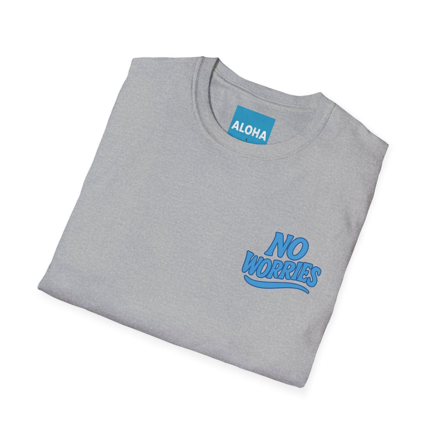 NO WORRIES Retro T-Shirt Unisex Softstyle Hawaii Vibes by Mahalon Honolulu