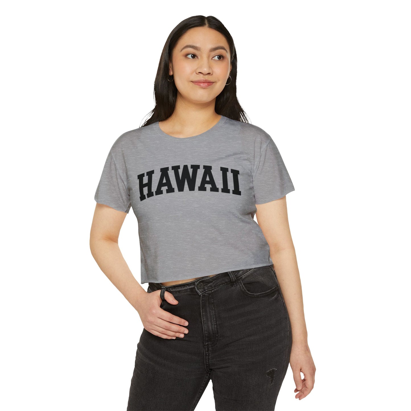 Mahalon Honolulu HAWAII T-Shirt Women's Festival Crop Top