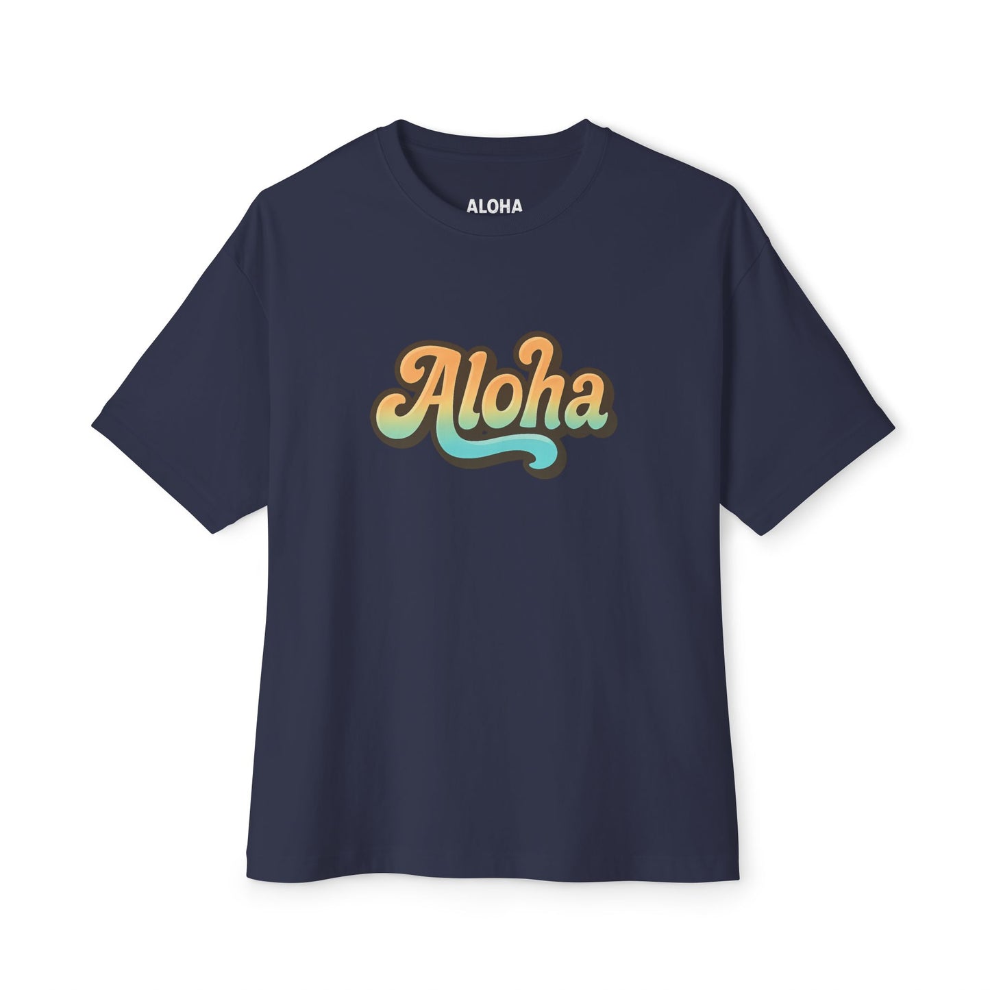 Mahalon Honolulu ALOHA graphic Unisex Oversized Boxy Tee