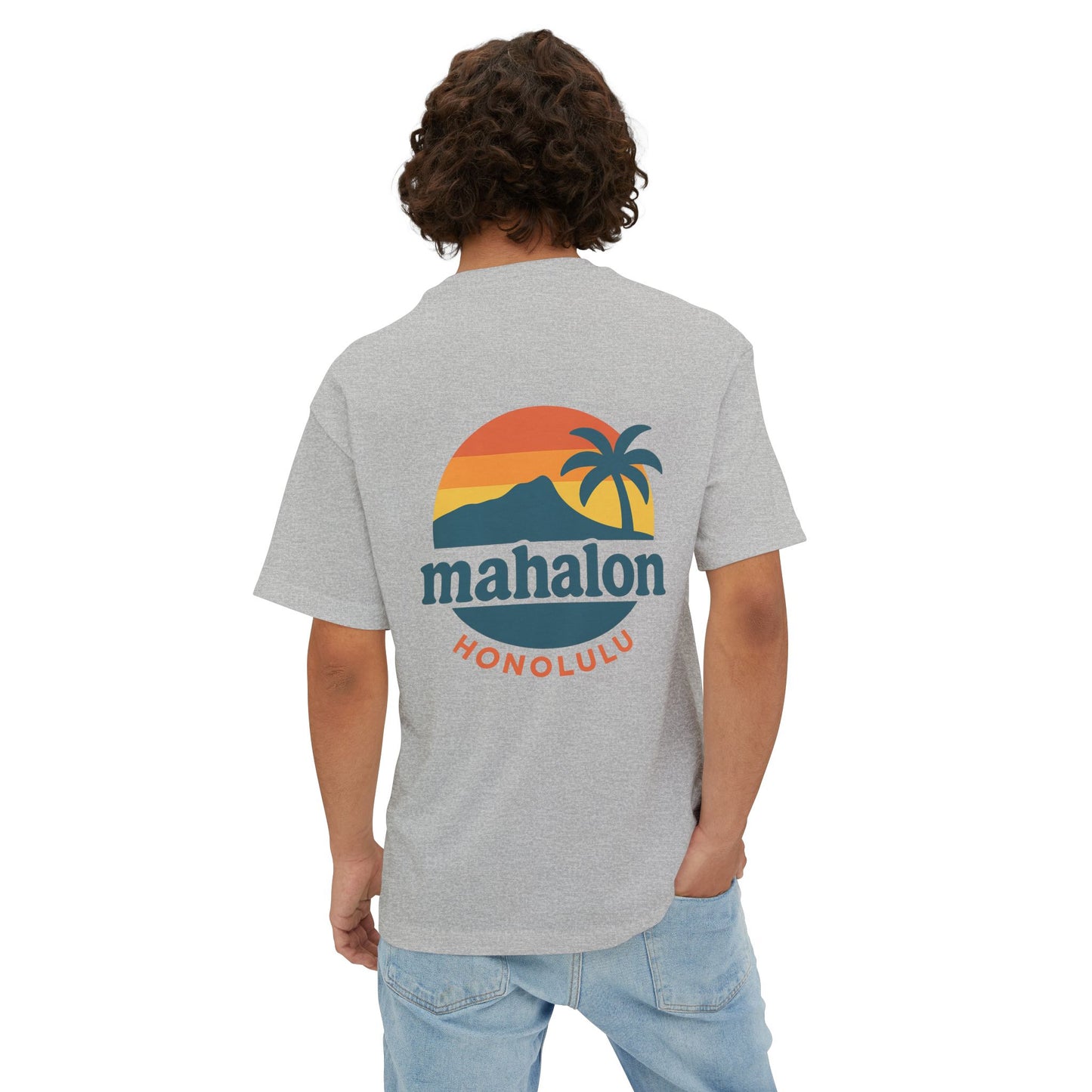 Mahalon Honolulu Logo Unisex Oversized Boxy Tee