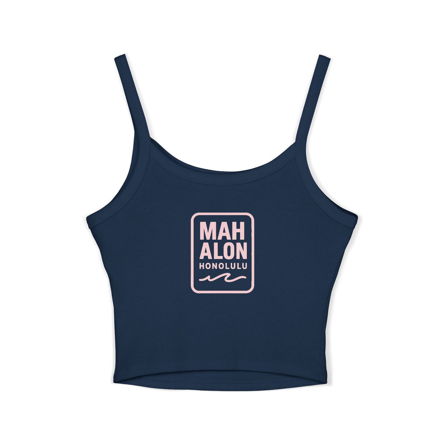 Mahalon Honolulu Aloha Women's Spaghetti Strap Tank Top Plumeria blossom
