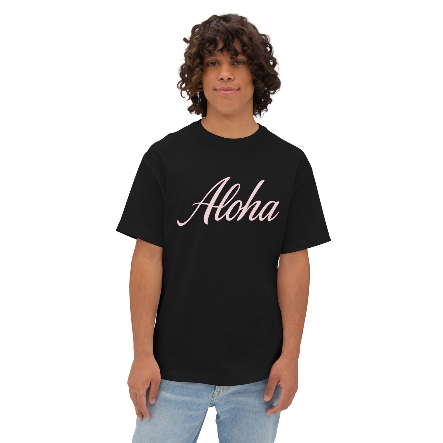 Mahalon Honolulu ALOHA Unisex Oversized Boxy Tee