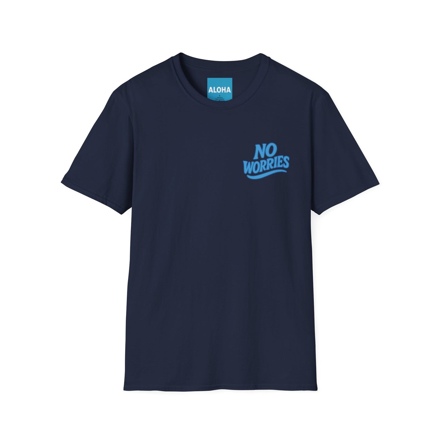 NO WORRIES Retro T-Shirt Unisex Softstyle Hawaii Vibes by Mahalon Honolulu