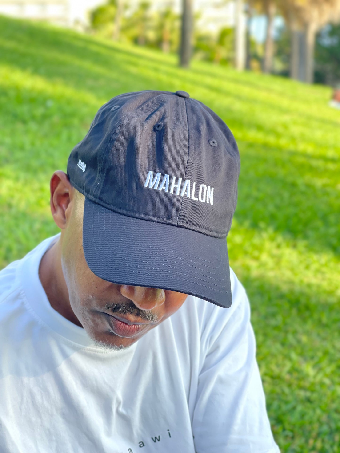 Mahalon Honolulu Organic Baseball Cap (Embroidery)