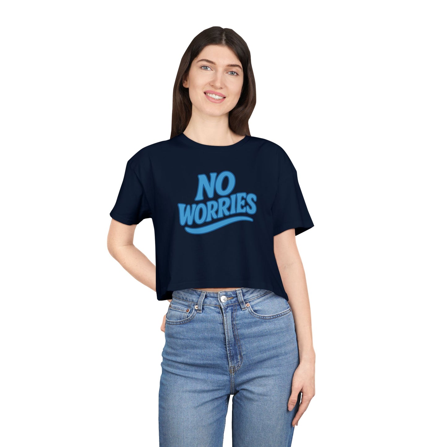 Mahalon Honolulu NO Worries Logo T-shirt Women's Crop Tee
