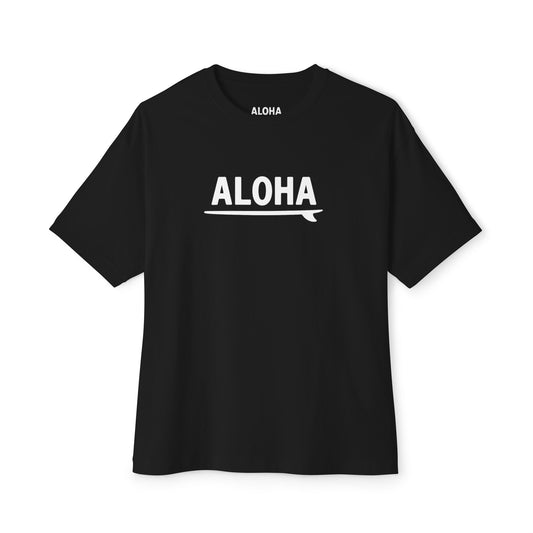 Mahalon Honolulu ALOHA Surfboard Tee  Unisex Oversized Boxy  Tee