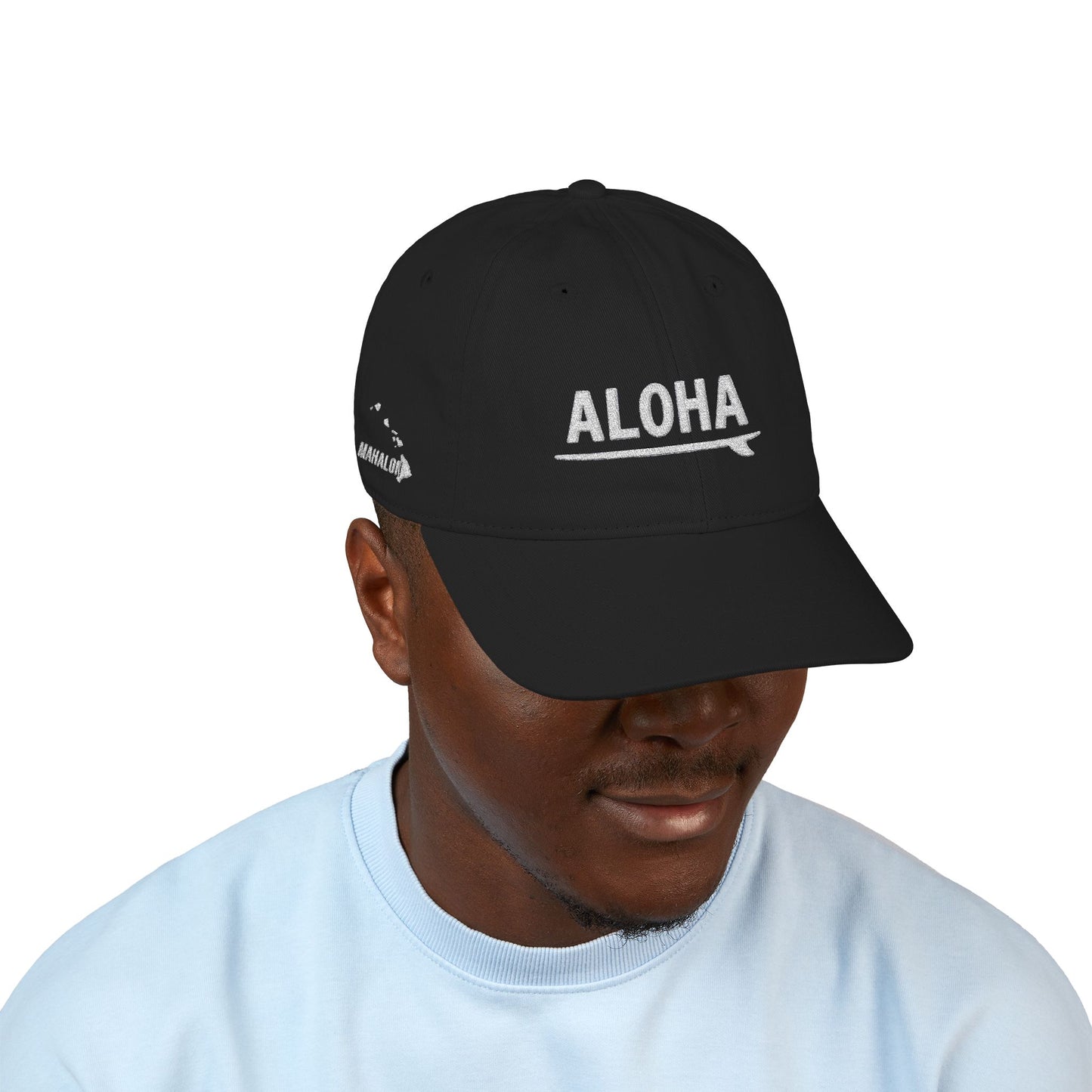 Mahalon Honolulu ALOHA SURF Organic Baseball Cap (Embroidery)
