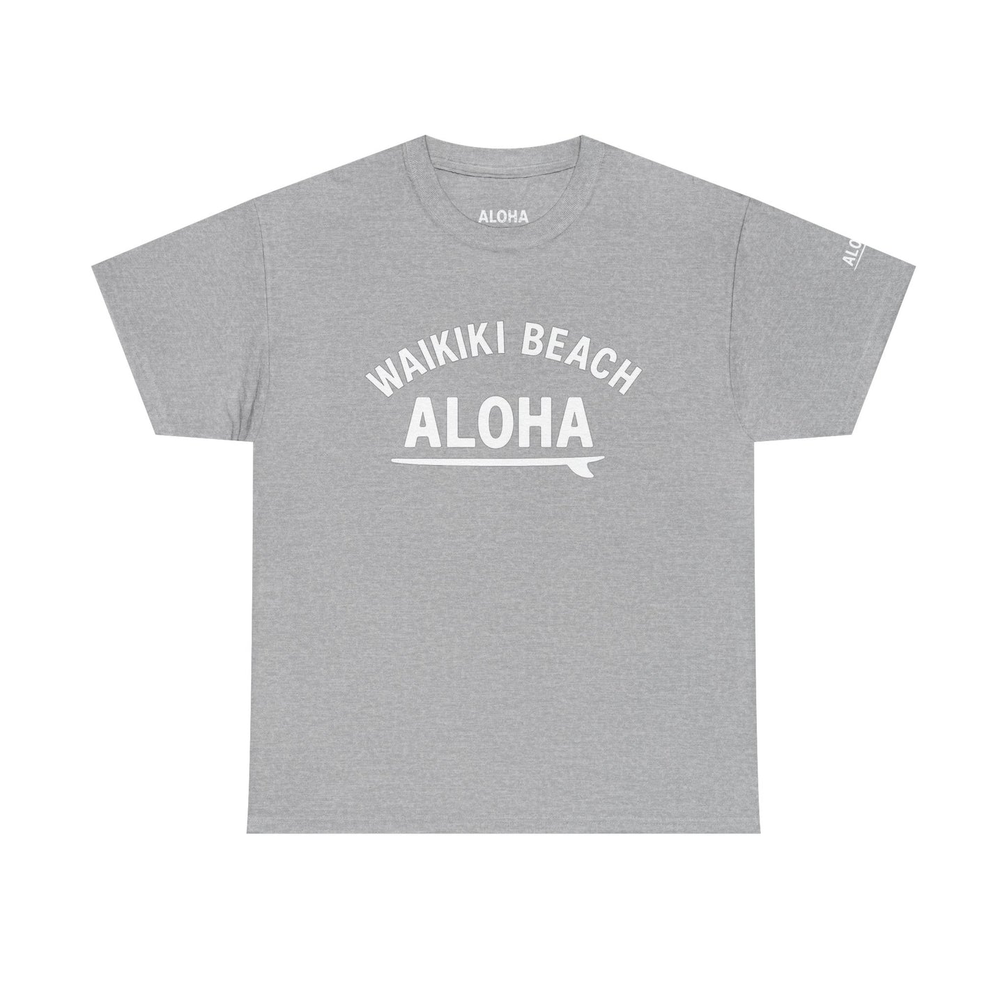 Mahalon Honolulu Waikiki bech ,pineapple Unisex Heavy Cotton Tee