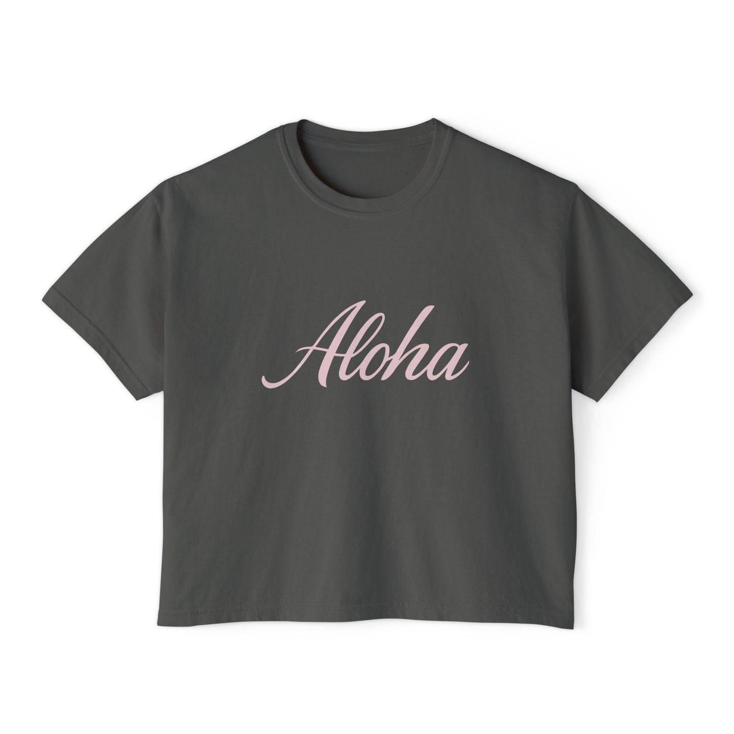 Mahalon Honolulu Aloha Oversized Boxy Tee | Aloha Vibes T-shirt Women's Boxy Tee
