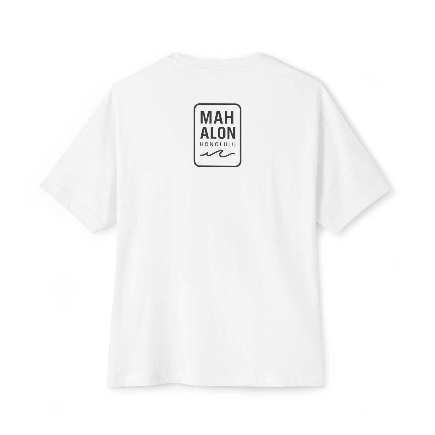 Mahalon Honolulu Aloha,surf,wave,Waikiki beach,Unisex Oversized Boxy Tee  |