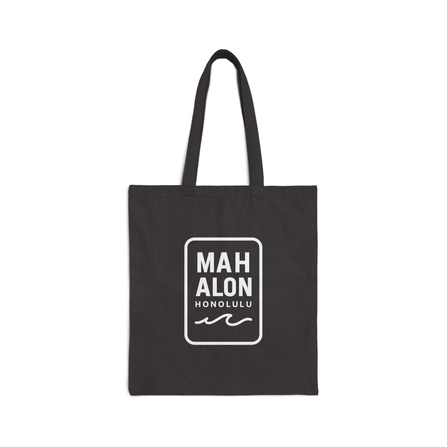 Mahalon Honolulu “NO WORRIES”Black Tote Bag Cotton Canvas Tote Bag
