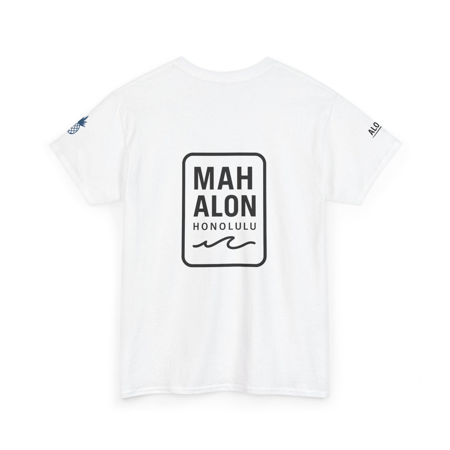 Mahalon Honolulu Waikiki beach , pineapple,aloha  Unisex Heavy Cotton Tee