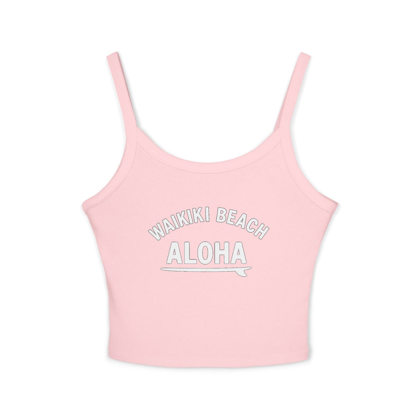 Waikiki beach aloha surf tank top Women's Spaghetti Strap Tank Top  | Hawaii Vibes by Mahalon Honolulu