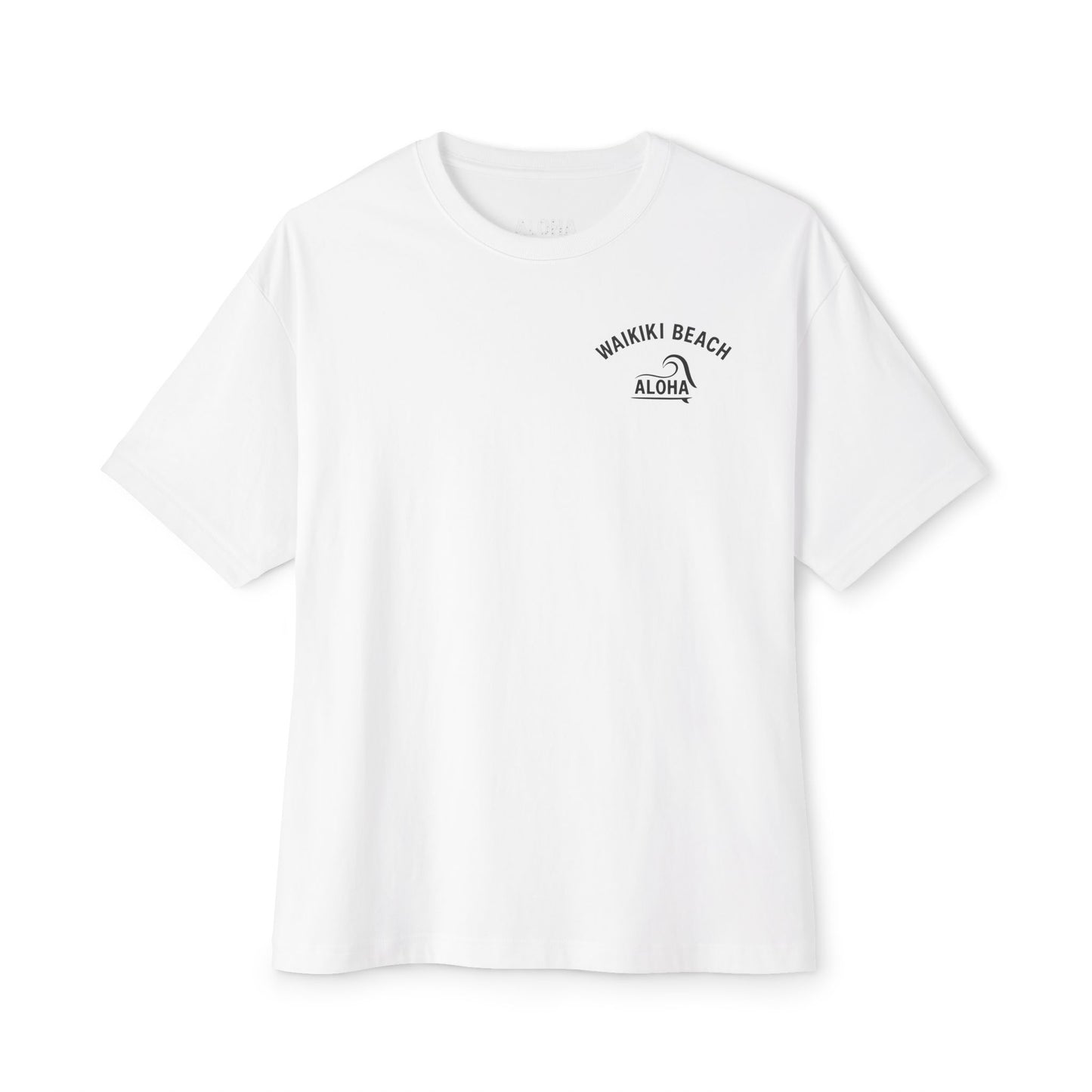 Mahalon Honolulu Aloha,surf,wave,Waikiki beach,Unisex Oversized Boxy Tee  |