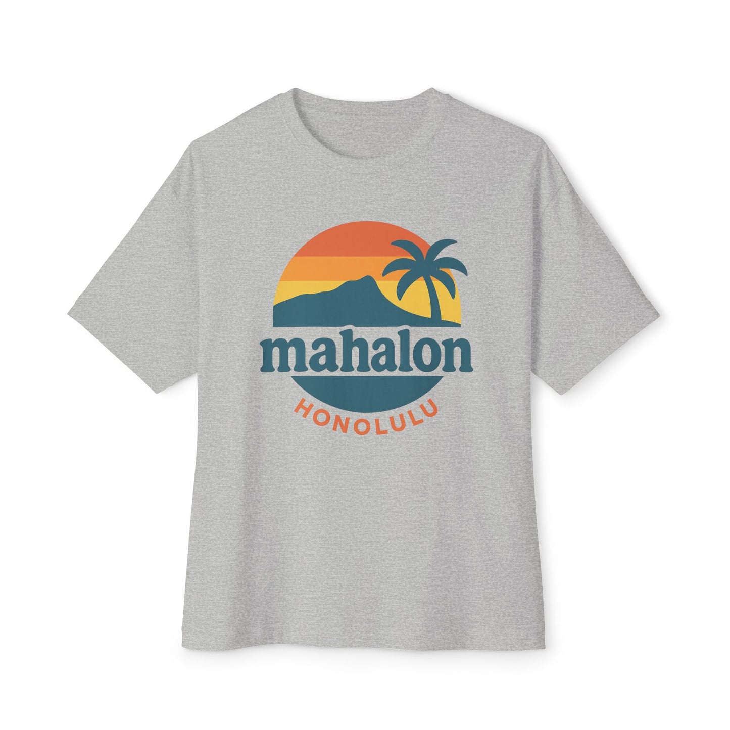 Mahalon Honolulu Logo Unisex Oversized Boxy Tee