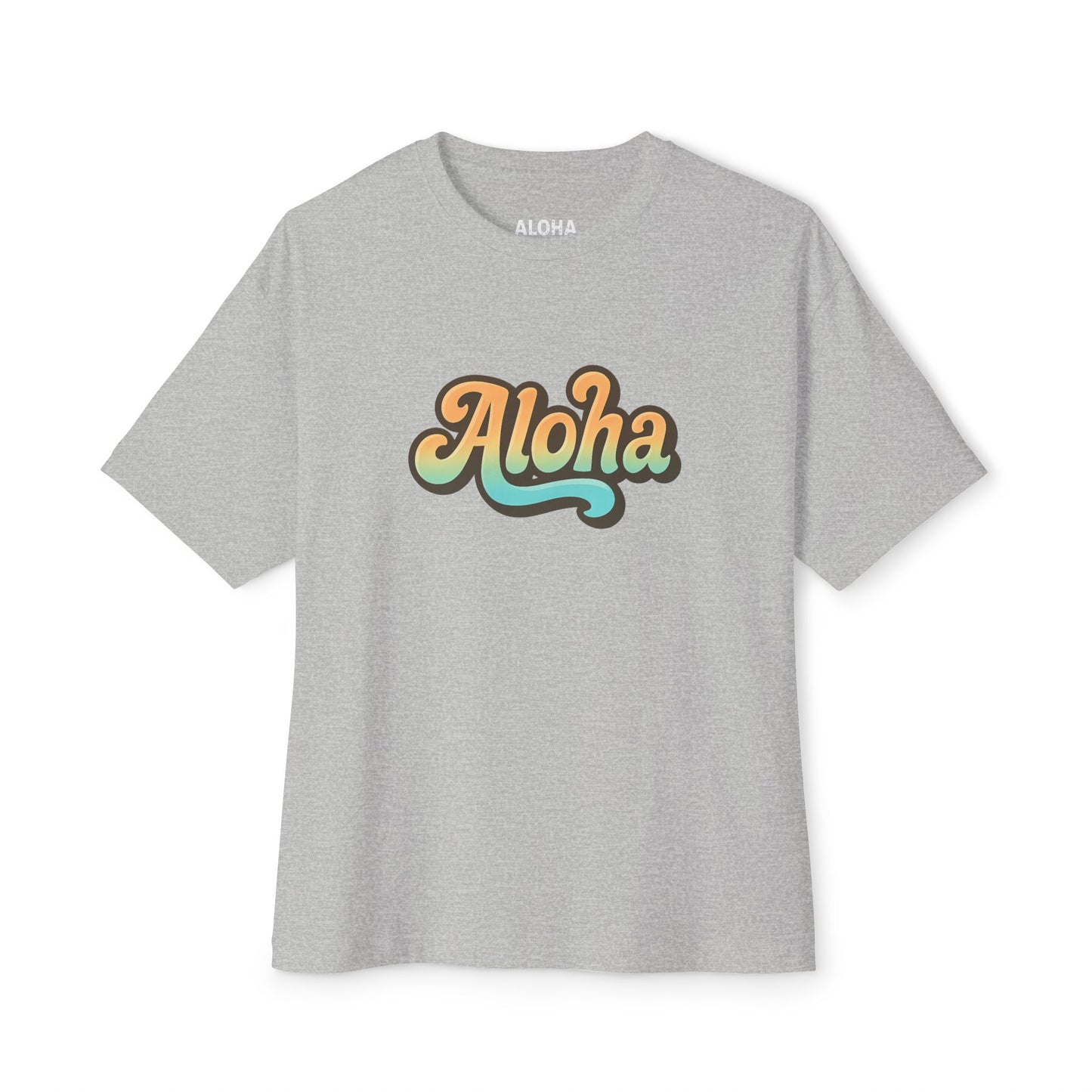 Mahalon Honolulu ALOHA graphic Unisex Oversized Boxy Tee