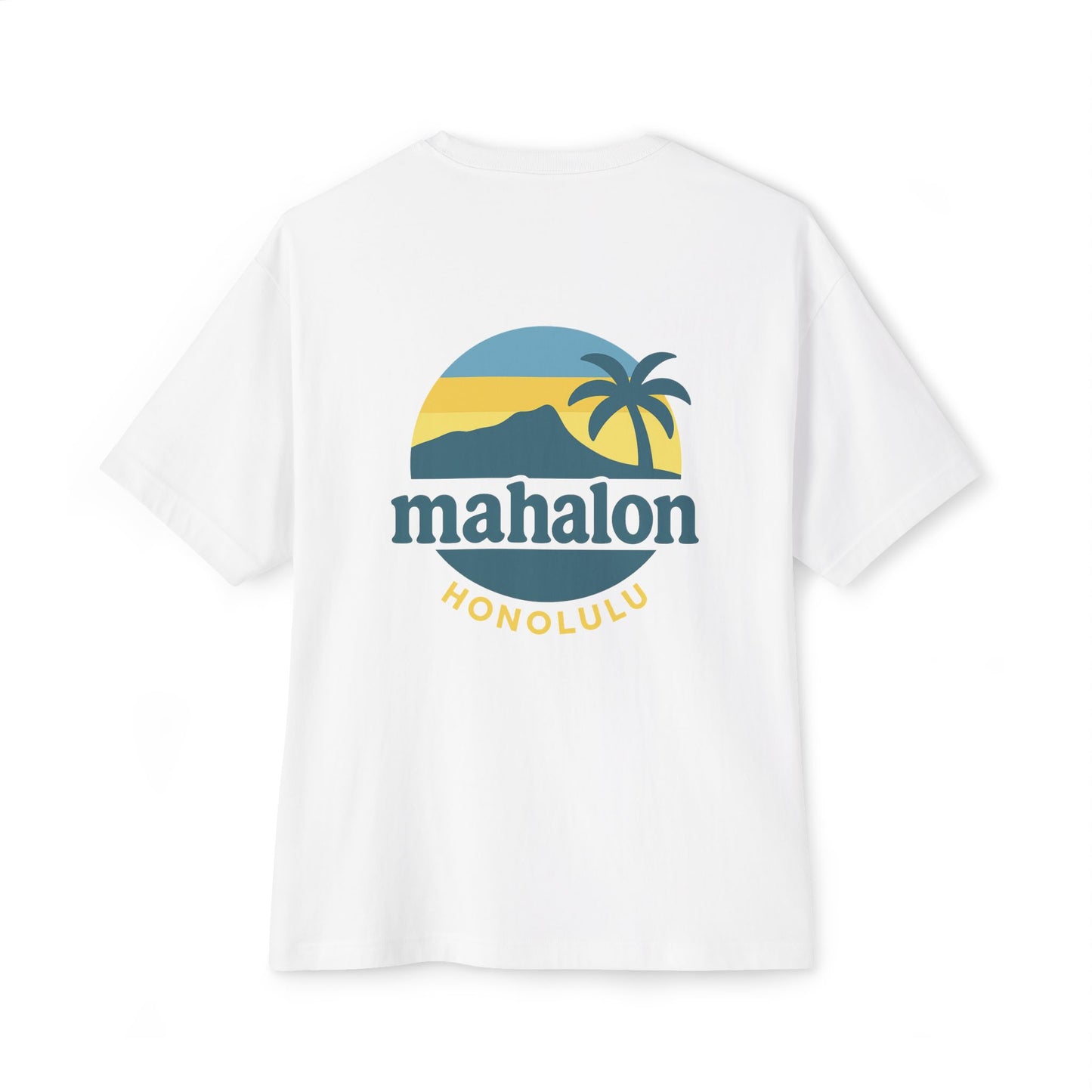 Mahalon Honolulu Logo Unisex Oversized Boxy Tee