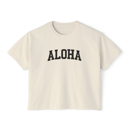 Mahalon Honolulu ALOHA Women's Boxy Tee