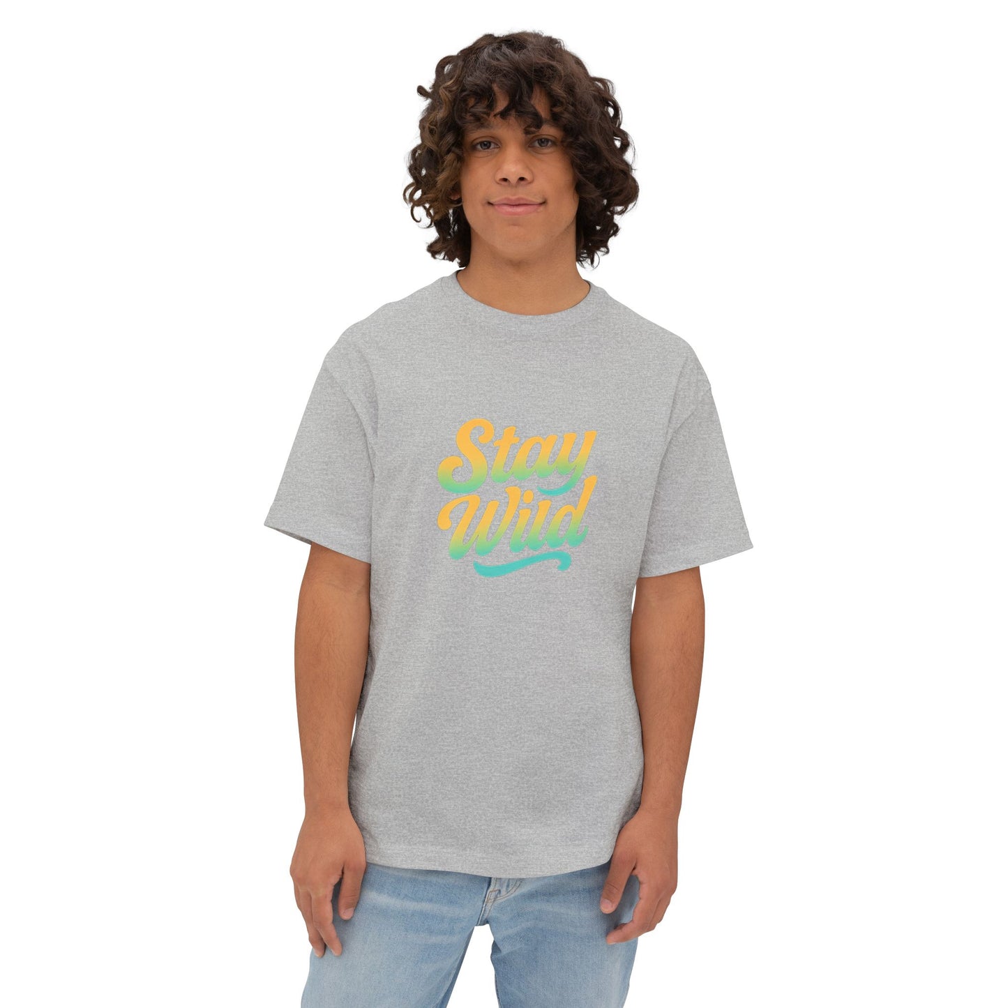 Mahalon Honolulu Stay wild T-shirt Unisex Oversized Boxy Tee