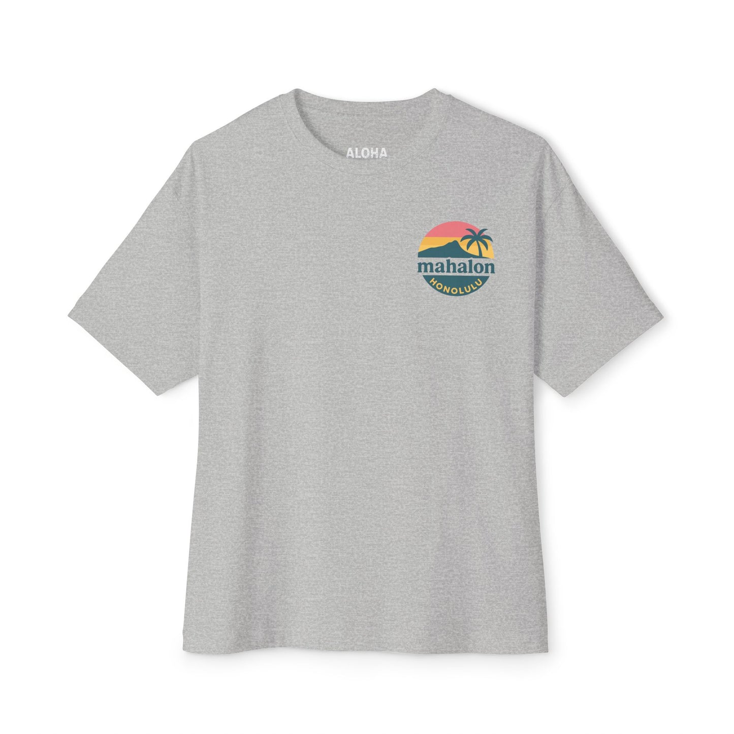 Mahalon Honolulu Logo Unisex Oversized Boxy Tee