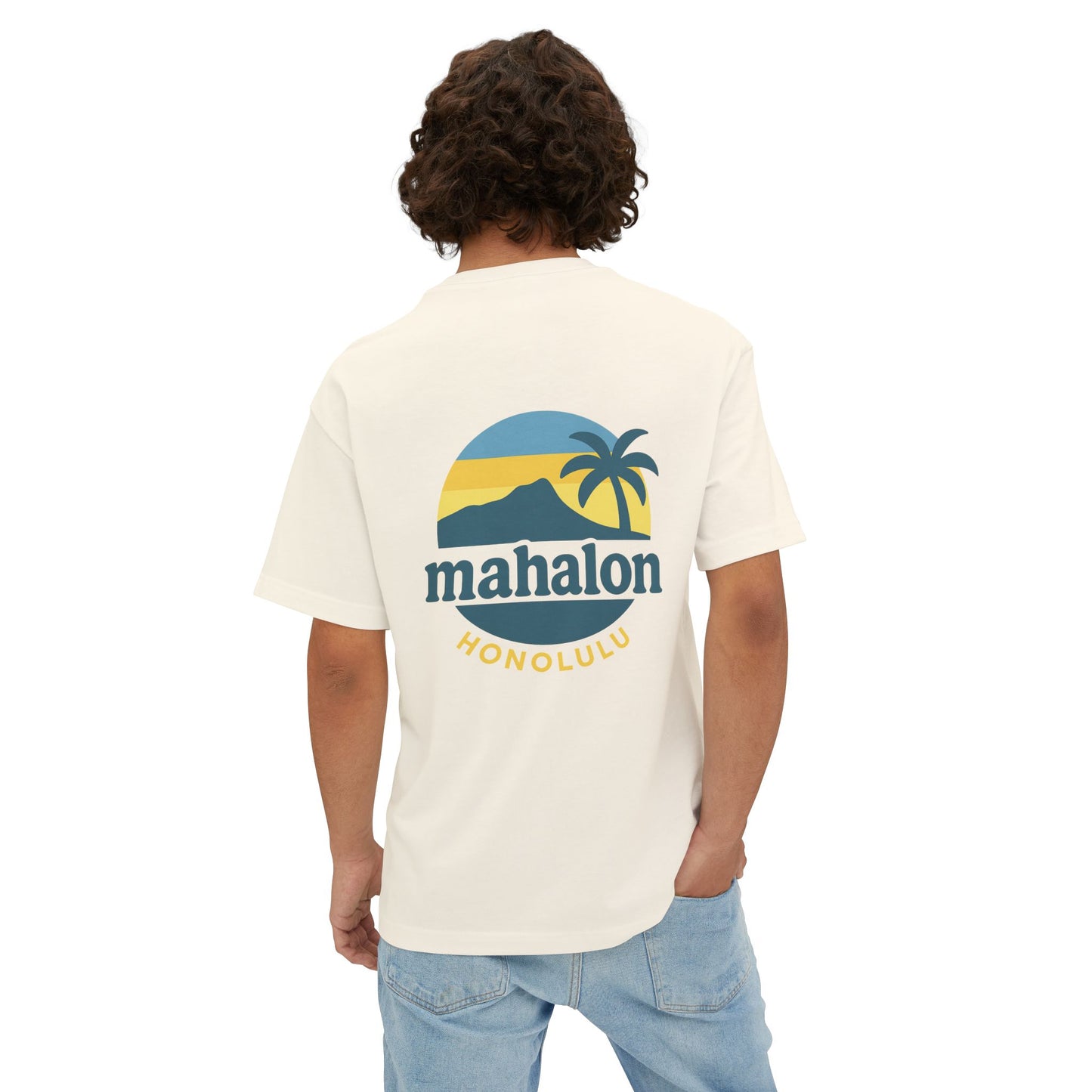 Mahalon Honolulu Logo Unisex Oversized Boxy Tee