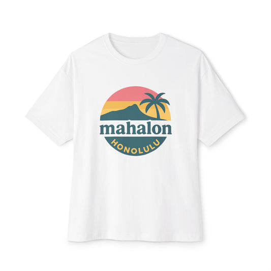 Mahalon Honolulu Logo T-shirt Unisex Oversized Boxy Tee