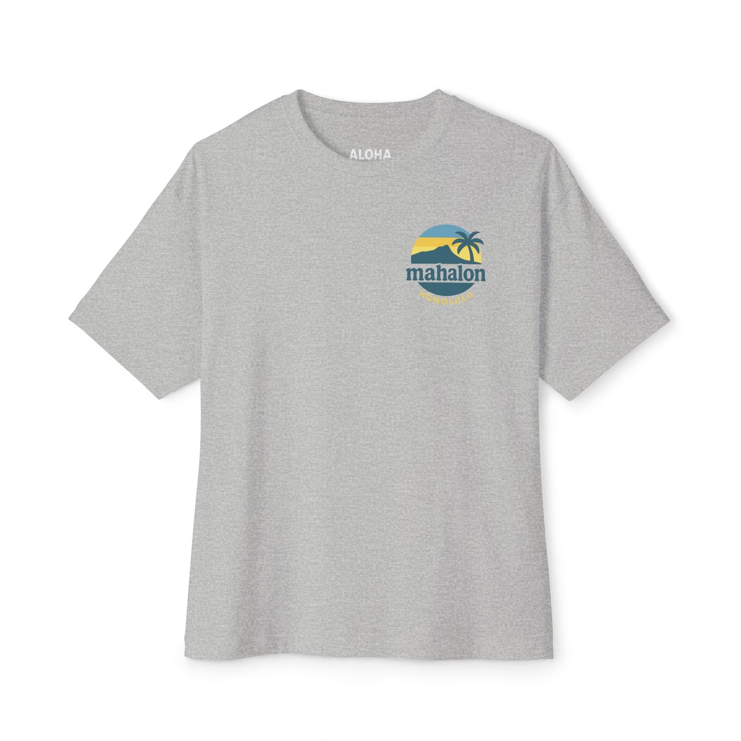 Mahalon Honolulu Logo Unisex Oversized Boxy Tee