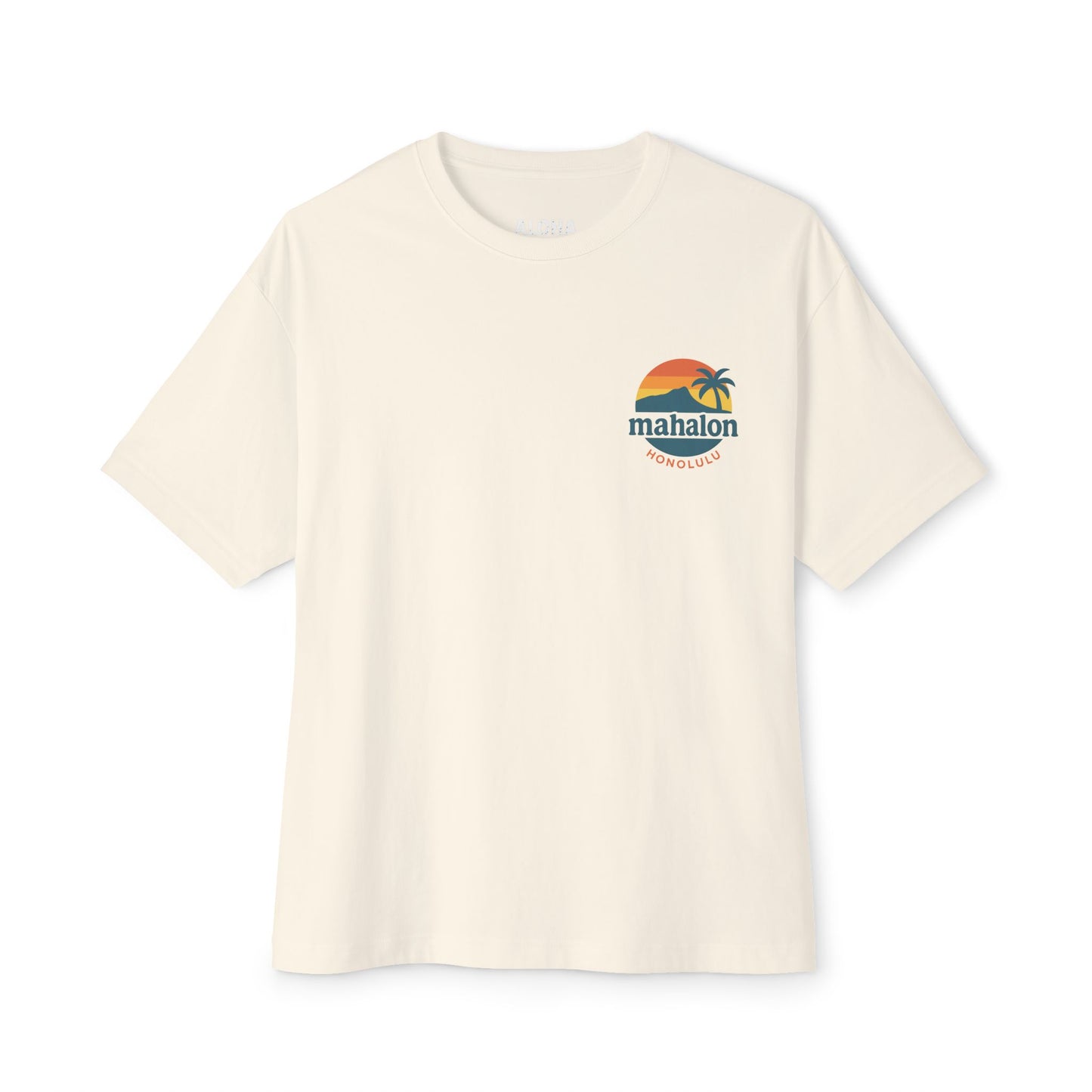 Mahalon Honolulu Logo Unisex Oversized Boxy Tee