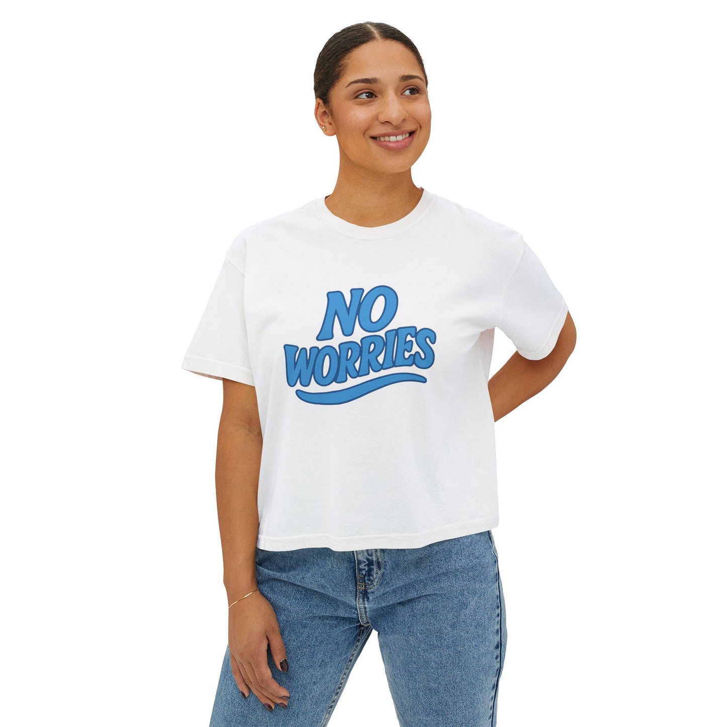 Mahalon Honolulu NO Worreis Vibes T-shirt Women's Boxy Tee