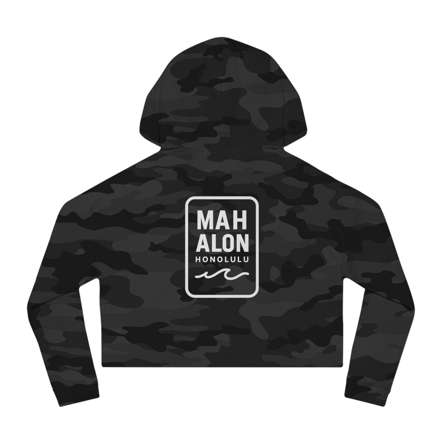Mahalon Honolulu  Hawaii Women’s Cropped Hooded Sweatshirt