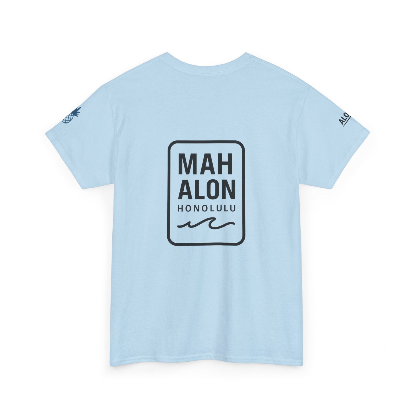 Mahalon Honolulu Waikiki beach , pineapple,aloha  Unisex Heavy Cotton Tee