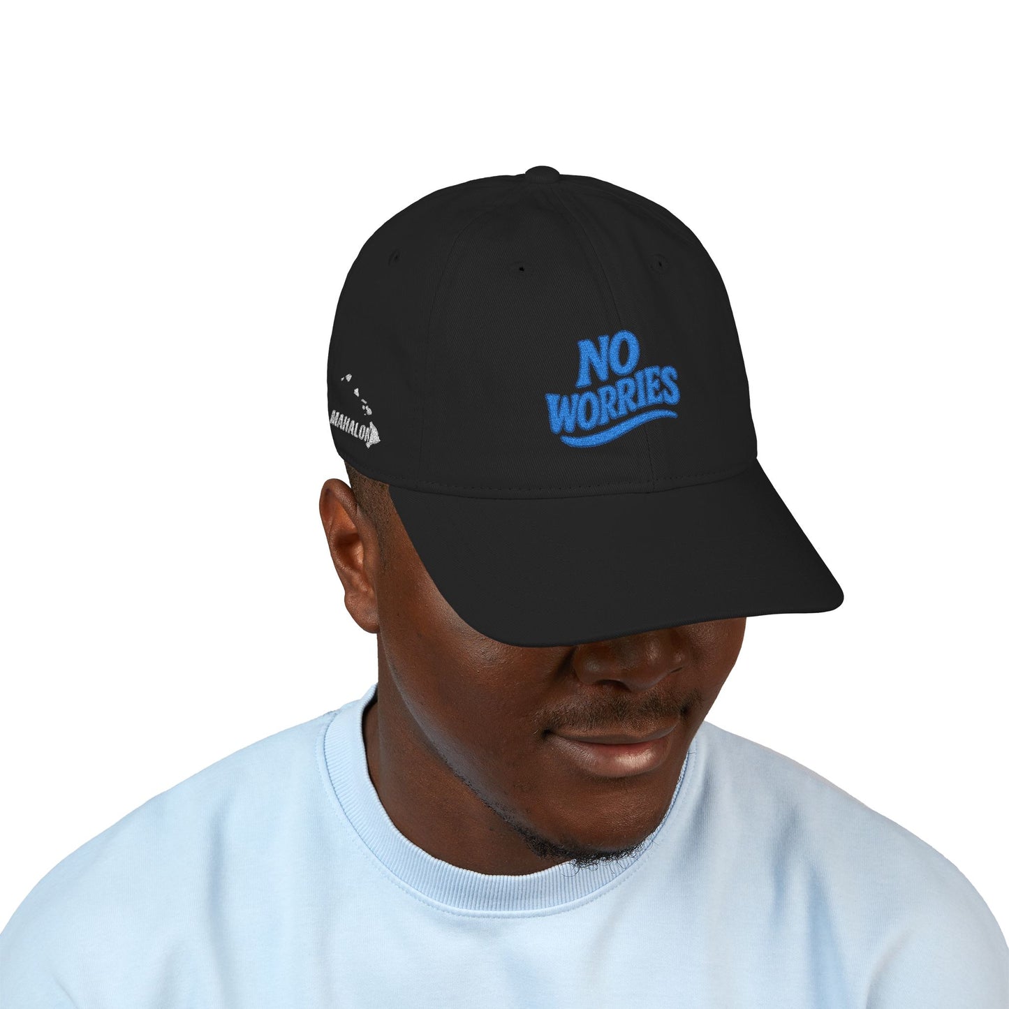 Mahalon Honolulu No worries Organic Baseball Cap (Embroidery)