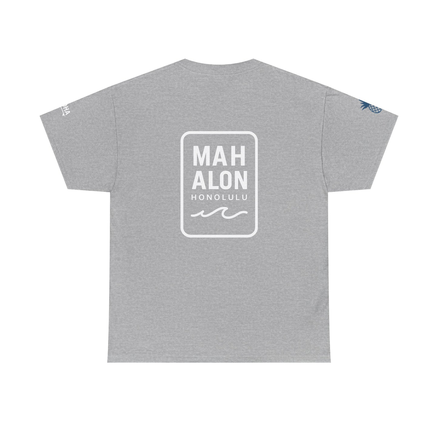 Waikiki bech ,pineapple Unisex Heavy Cotton Tee Hawaii Vibes by Mahalon Honolulu