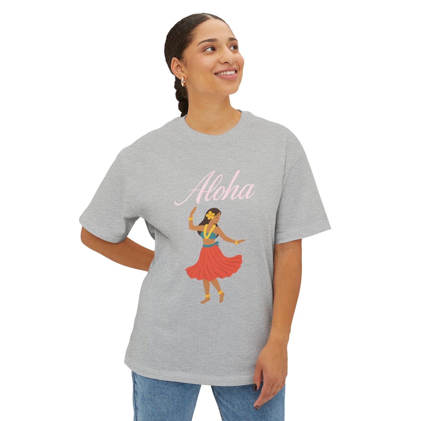 Mahalon Honolulu Aloha Hula girl Tee | Hawaii Vibes by