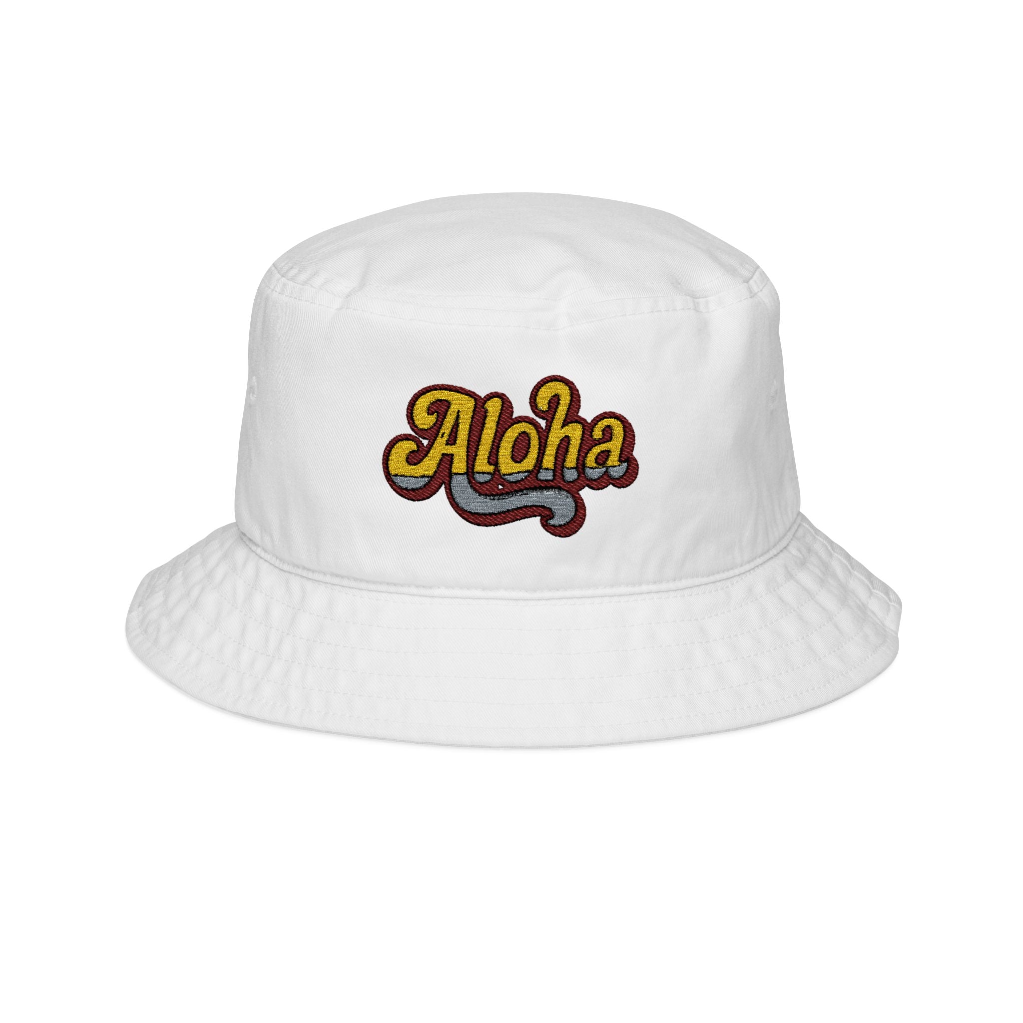 mahalonページ Mahalon Honolulu Aloha Bucket Hat (Embroidery)