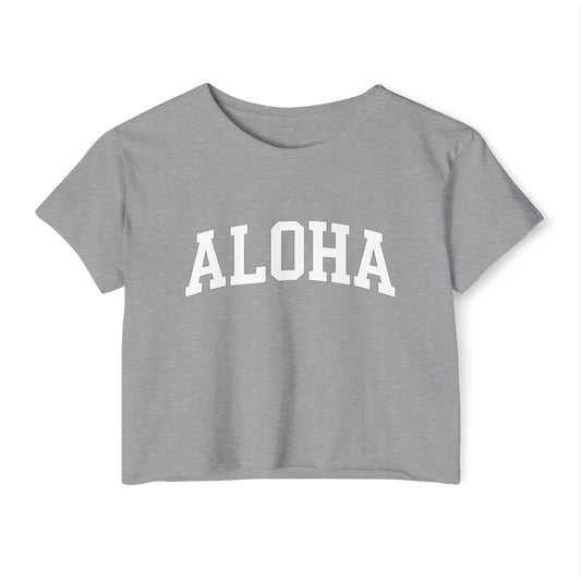 Mahalon Honolulu ALOHA  Women's Festival Crop Top