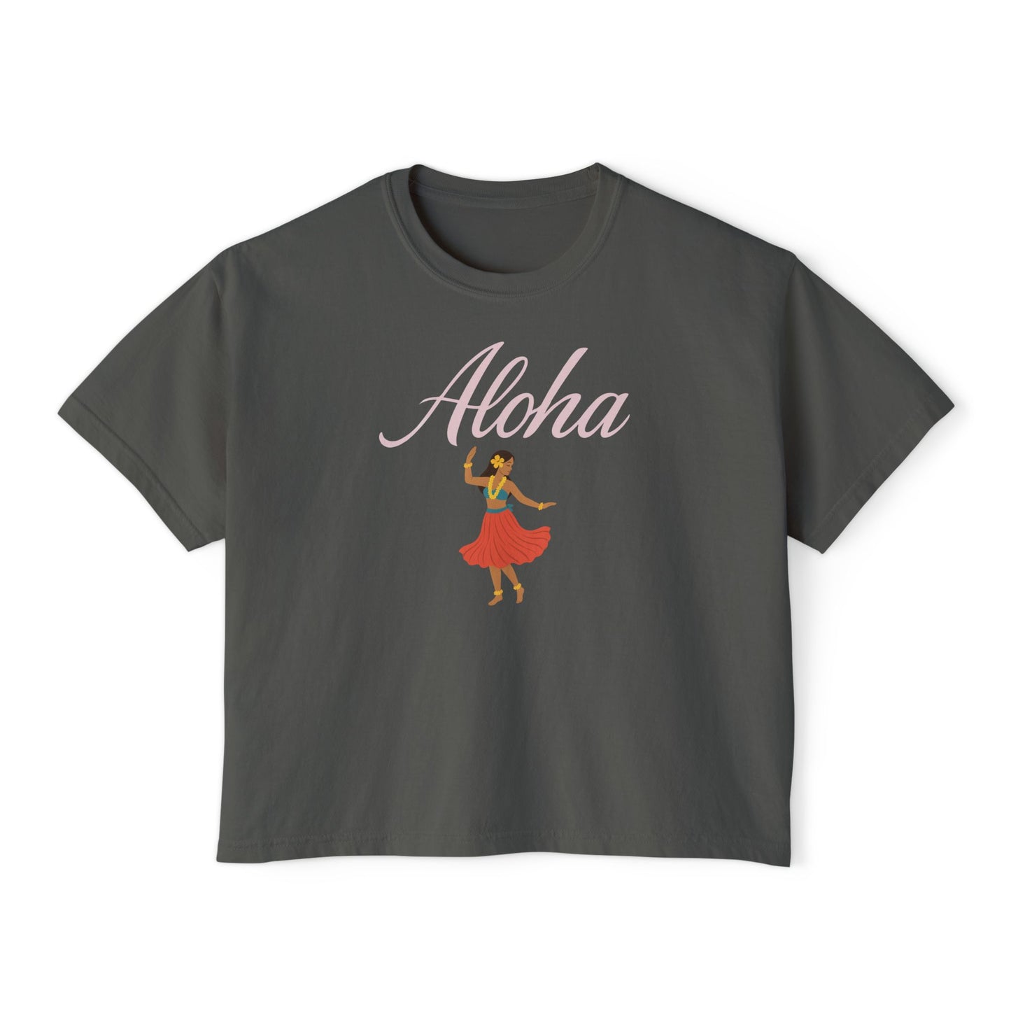 Mahalon Honolulu Aloha Hula girl Tee