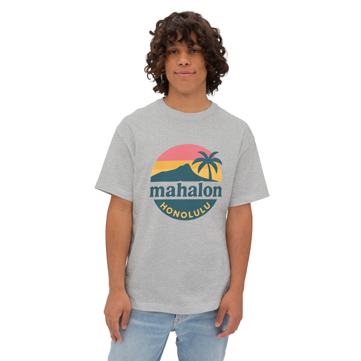 Mahalon Honolulu Logo T-shirt Unisex Oversized Boxy Tee