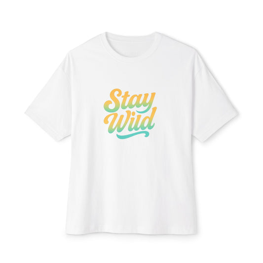 Mahalon Honolulu Stay wild T-shirt Unisex Oversized Boxy Tee