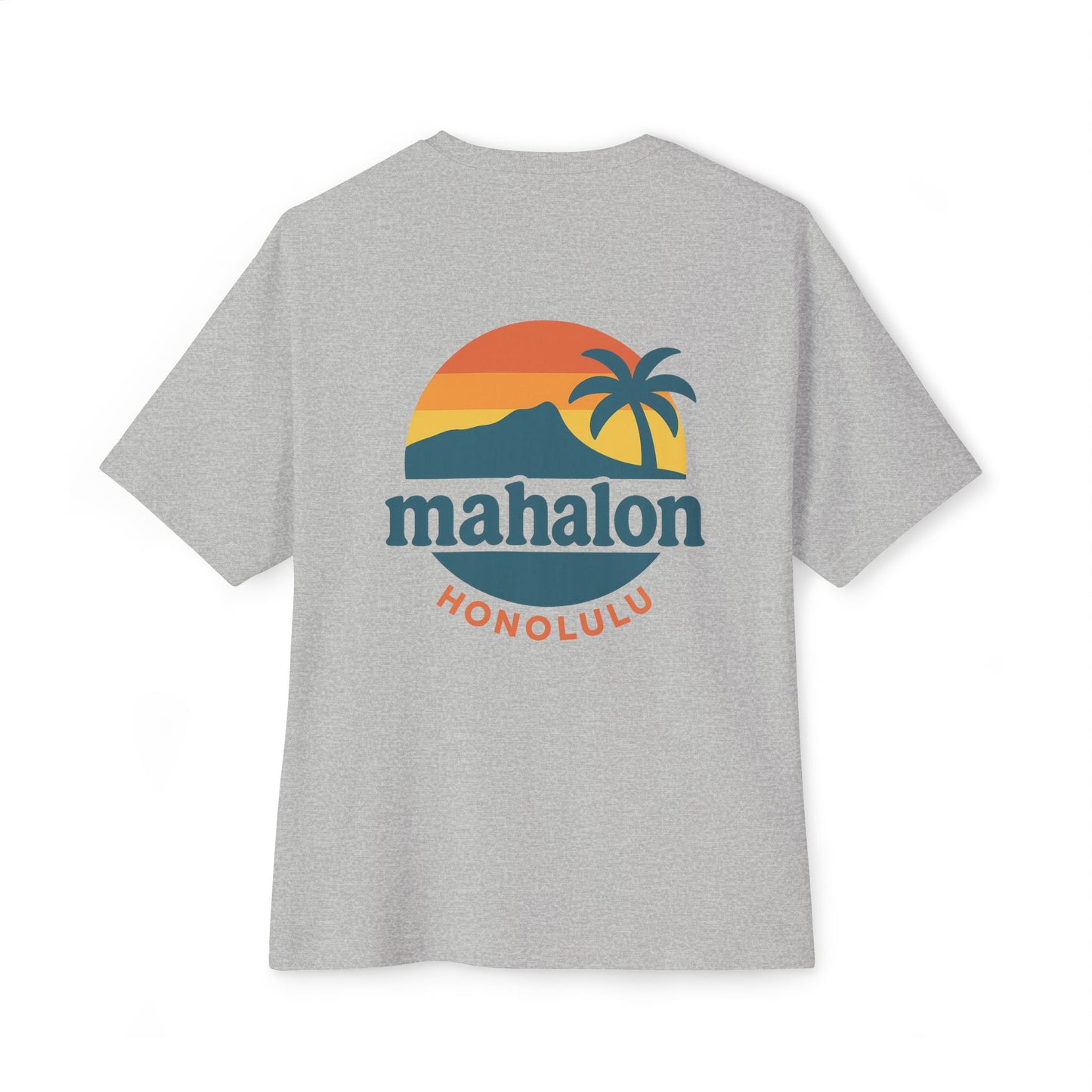 Mahalon Honolulu Logo Unisex Oversized Boxy Tee