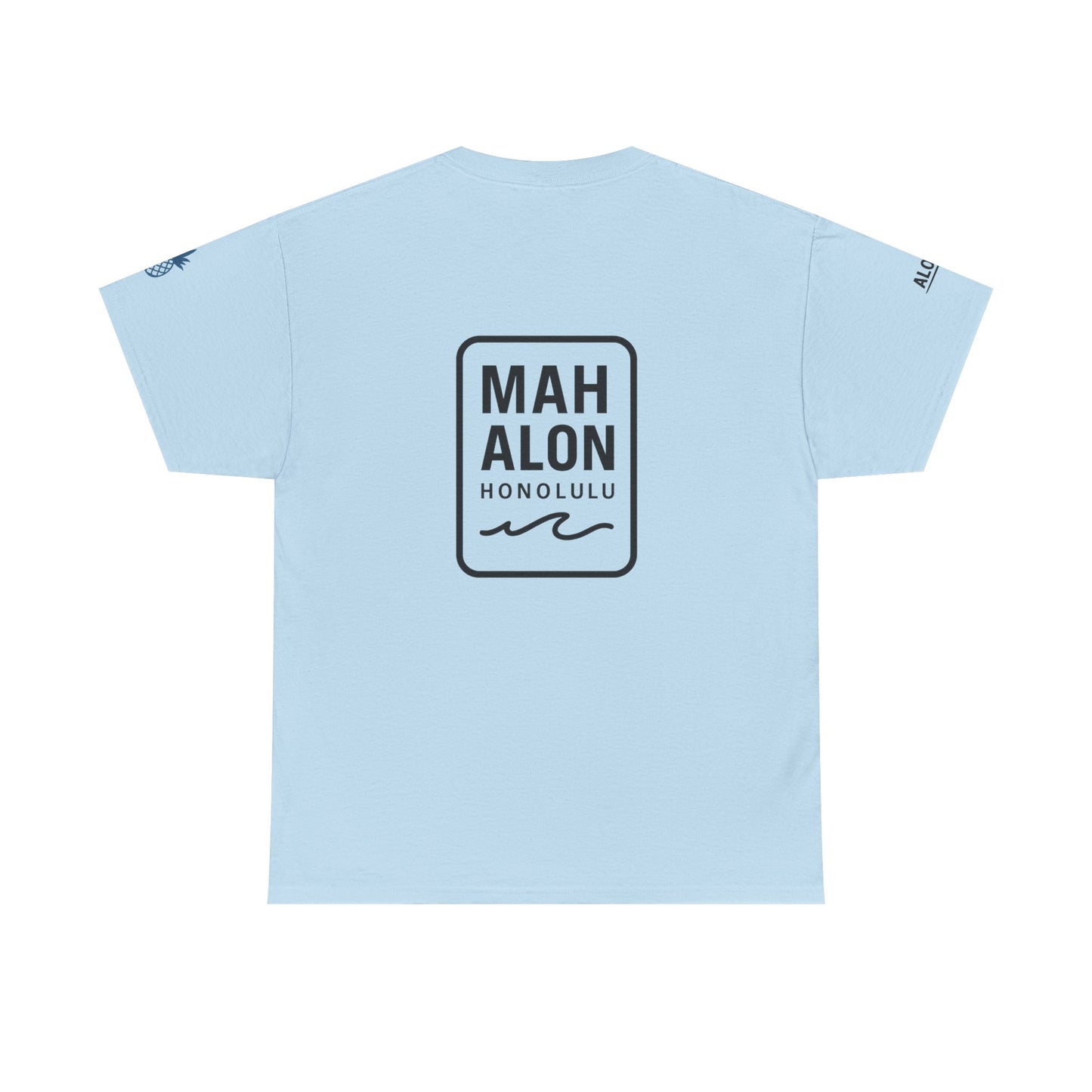 Mahalon Honolulu Waikiki beach , pineapple,aloha  Unisex Heavy Cotton Tee