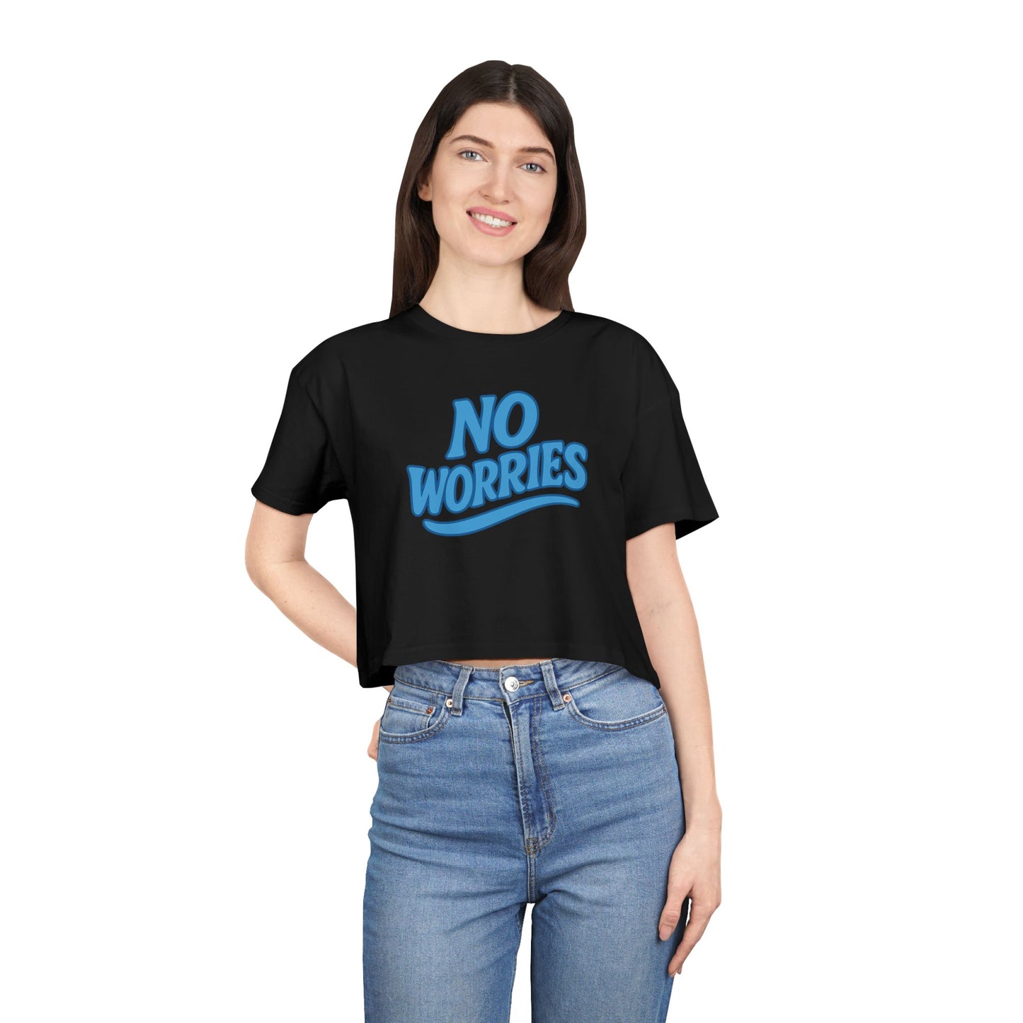 Mahalon Honolulu NO Worries Logo T-shirt Women's Crop Tee