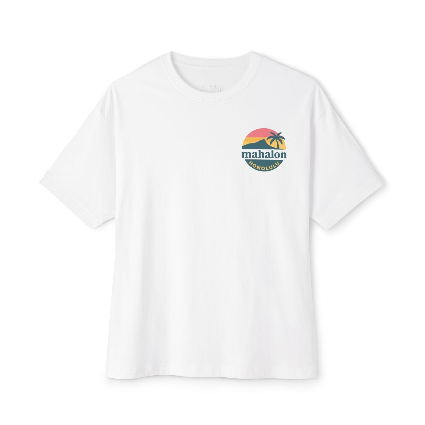 Mahalon Honolulu Logo Unisex Oversized Boxy Tee
