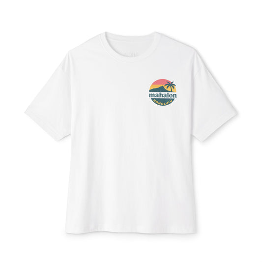 Mahalon Honolulu Logo Unisex Oversized Boxy Tee