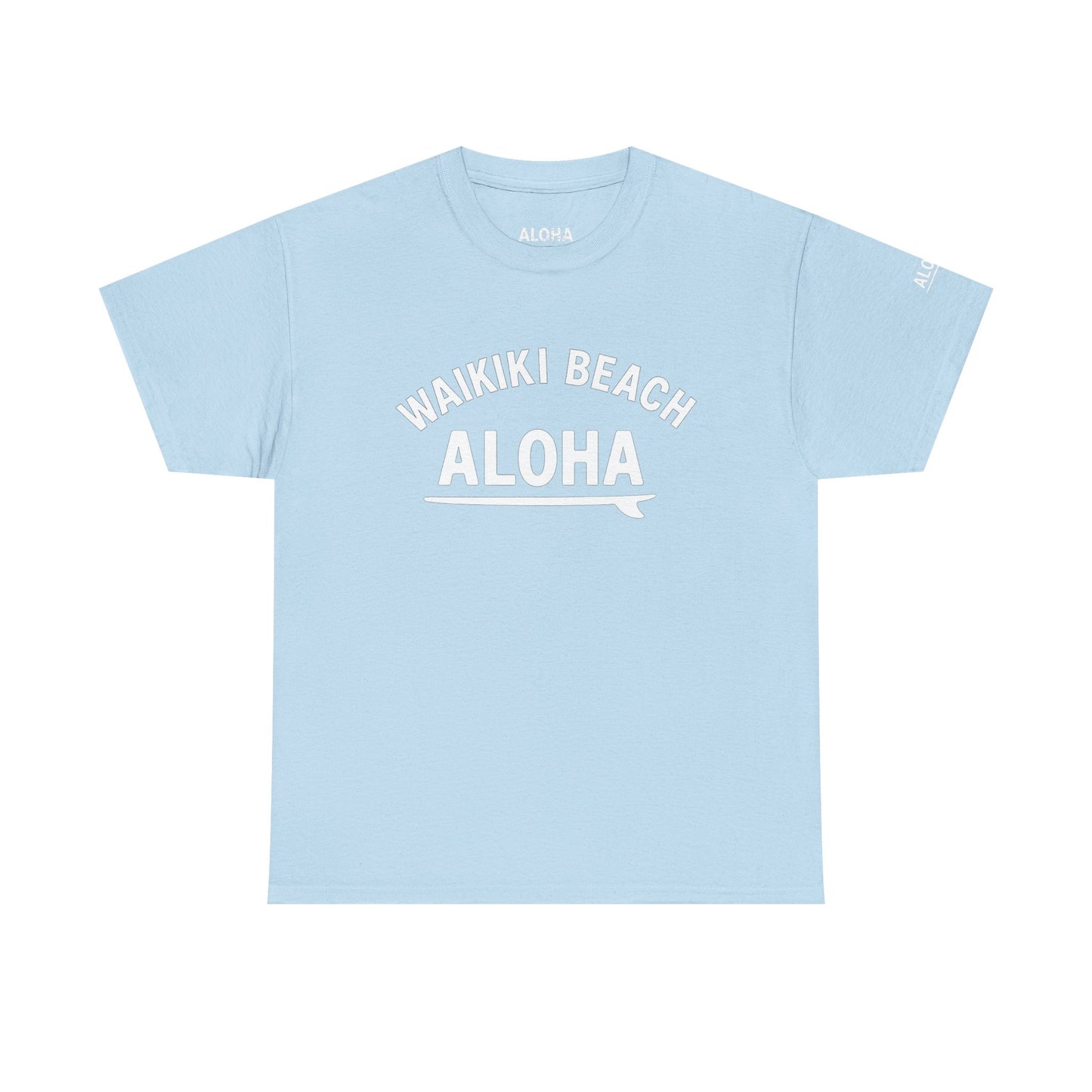 Mahalon Honolulu Waikiki bech ,pineapple Unisex Heavy Cotton Tee